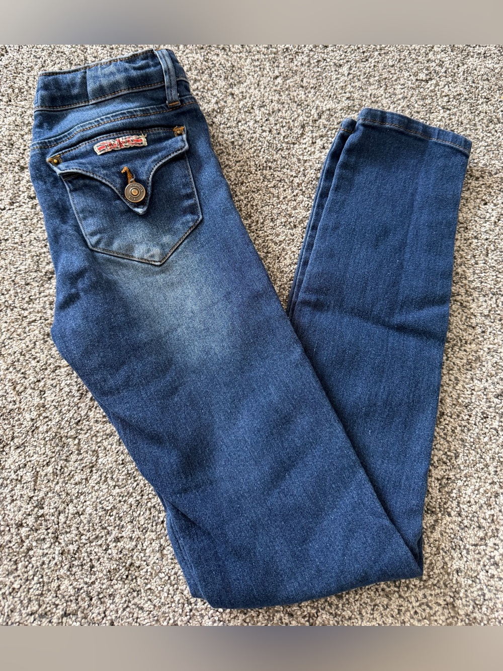 Hudson Jeans Girl’s Skinny Jeans in Dark Blue Wash- size 12